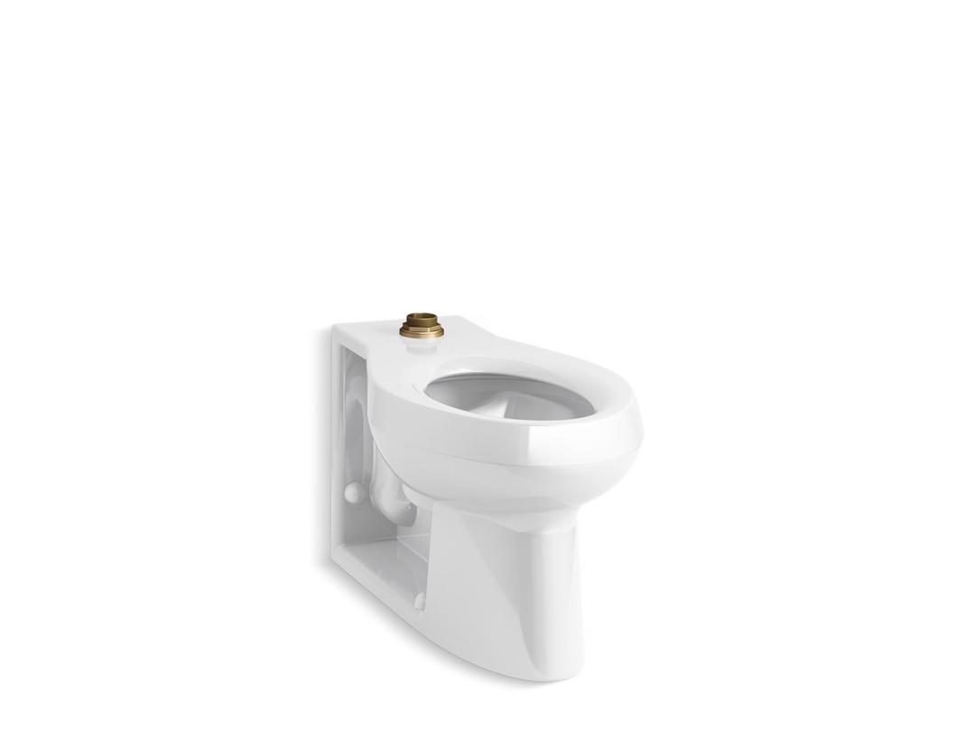 AngleseyE Floor-mount top spud flushometer bowl with integral seat by Kohler