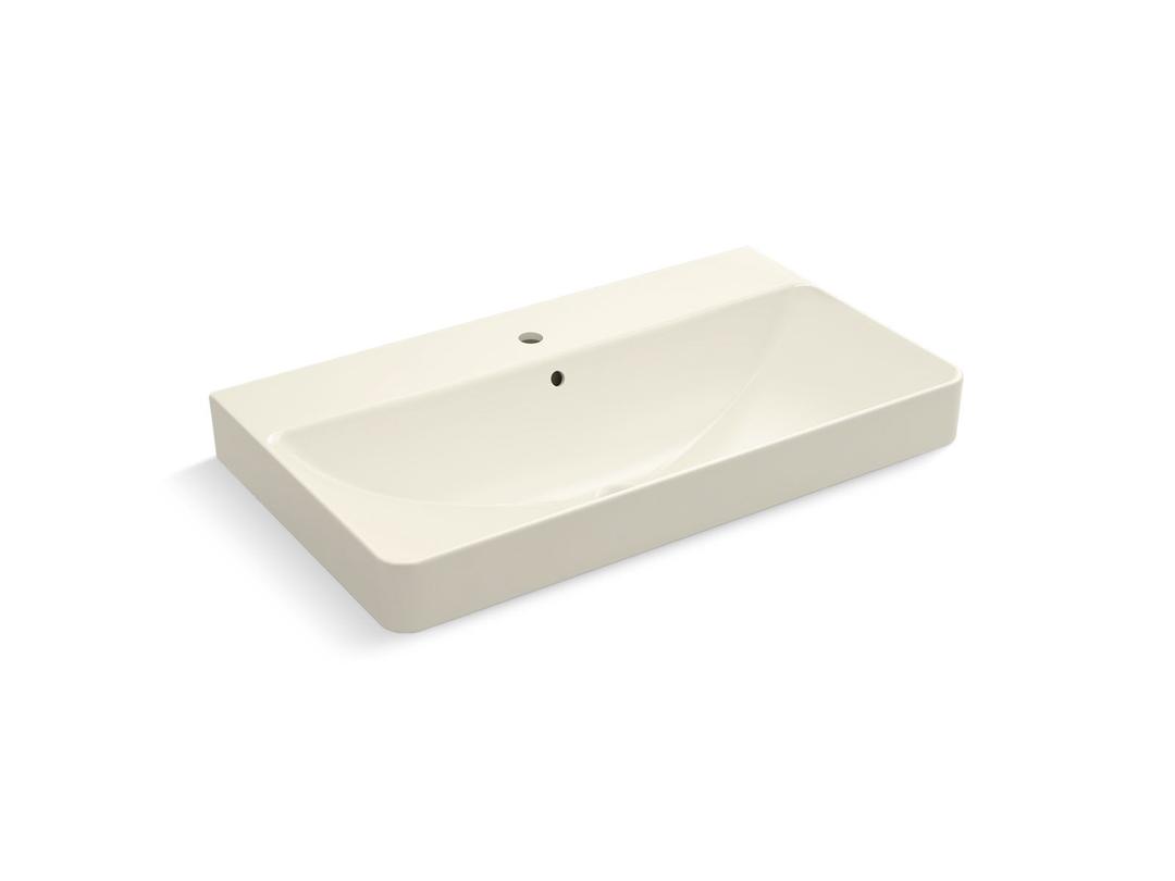 Vox Rectangle Vessel Bathroom Sink With Single Faucet Hole by Kohler
