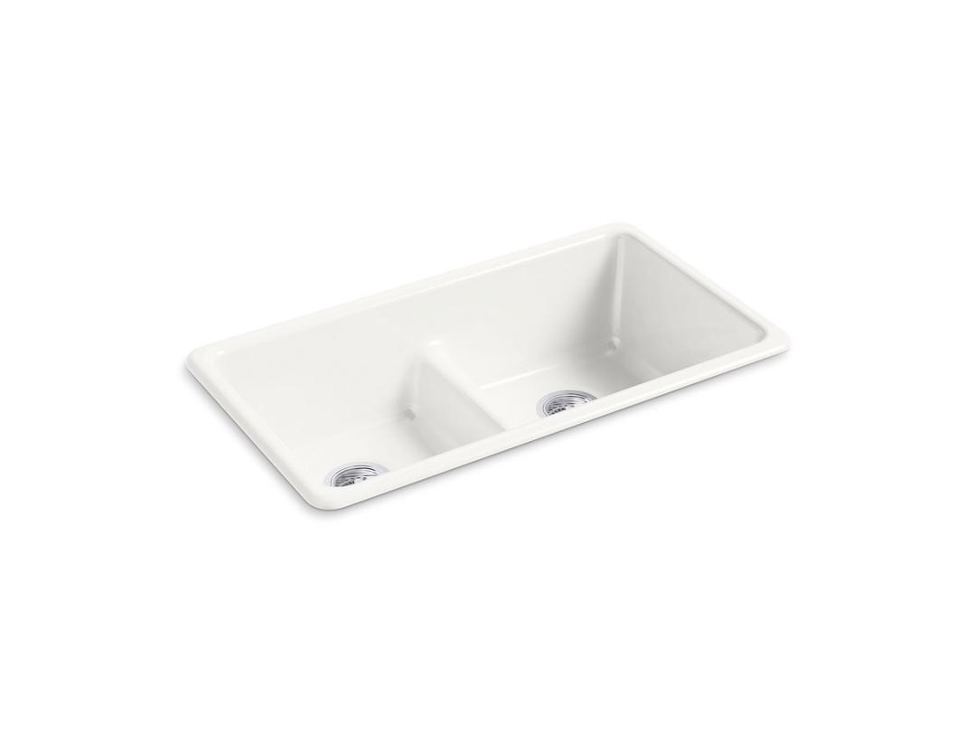 Kohler Iron/tones Smart Divide 33'' Top-/undermount Double-bowl Kitchen Sink - Sea Salt by Kohler