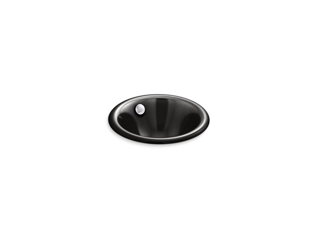 Kohler Iron Plains Round Drop-in/undermount Bathroom Sink - Black by Kohler