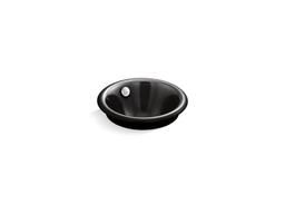 Kohler Iron Plains Round Drop-in/undermount Vessel Bathroom Sink with Iron Black Painted... - image 2
