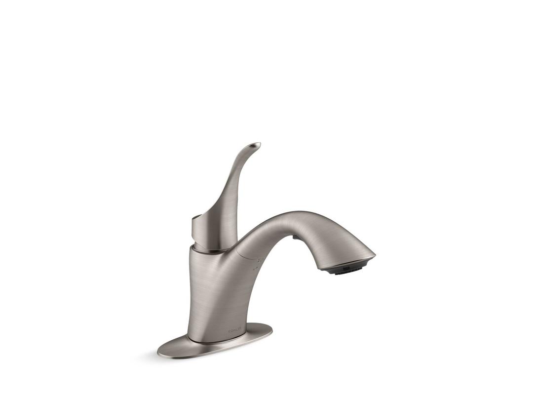 Simplice Pull-out laundry sink faucet with two-function sprayhead by Kohler