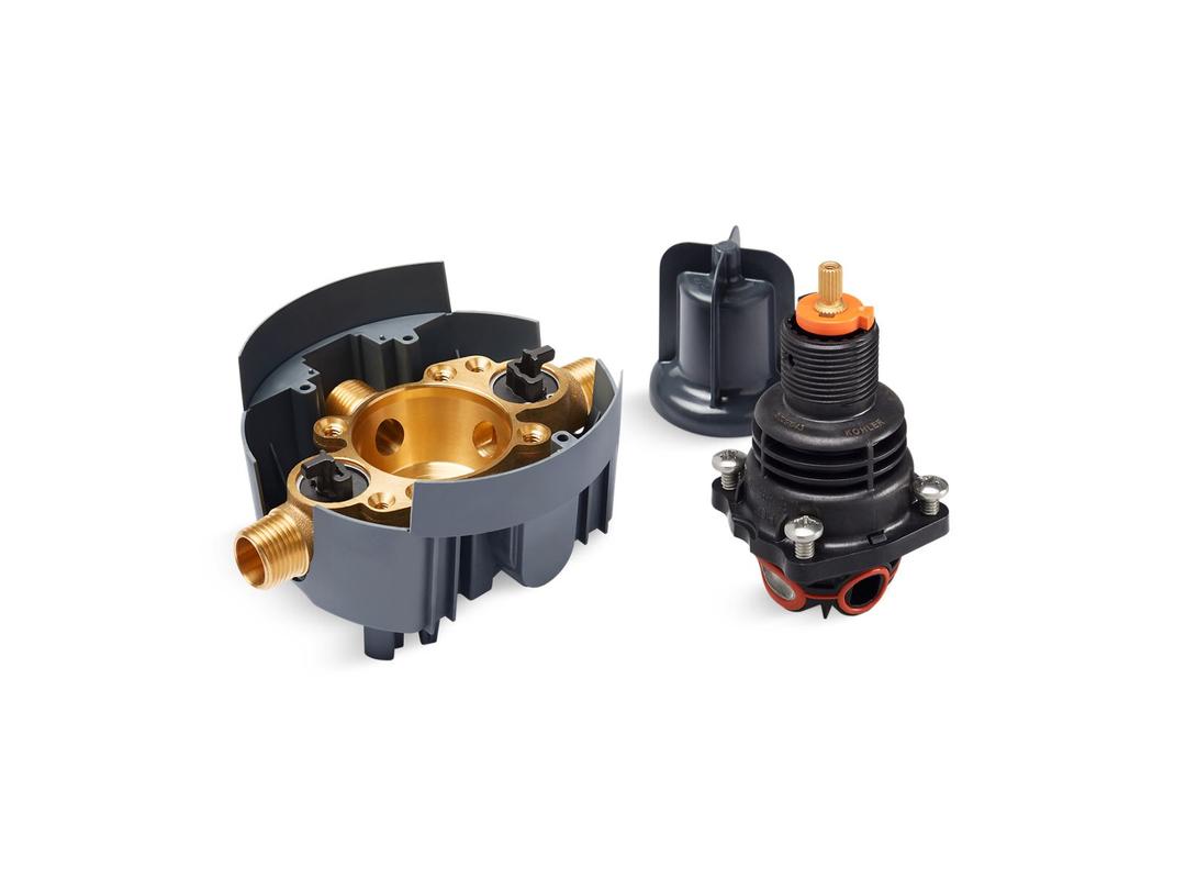 Rite-Temp Thermostatic valve body and cartridge kit with service stops by Kohler