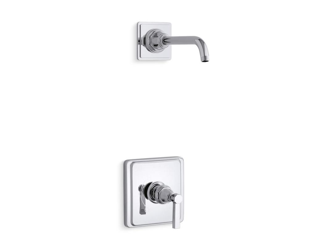 Kohler Pinstripe Pure Rite-temp Shower Trim Kit with Lever Handle, Without Showerhead - Polished... by Kohler