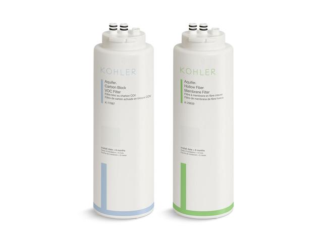 Aquifer+ Replacement filter cartridge two-pack with hollow fiber membrane and carbon block VOC