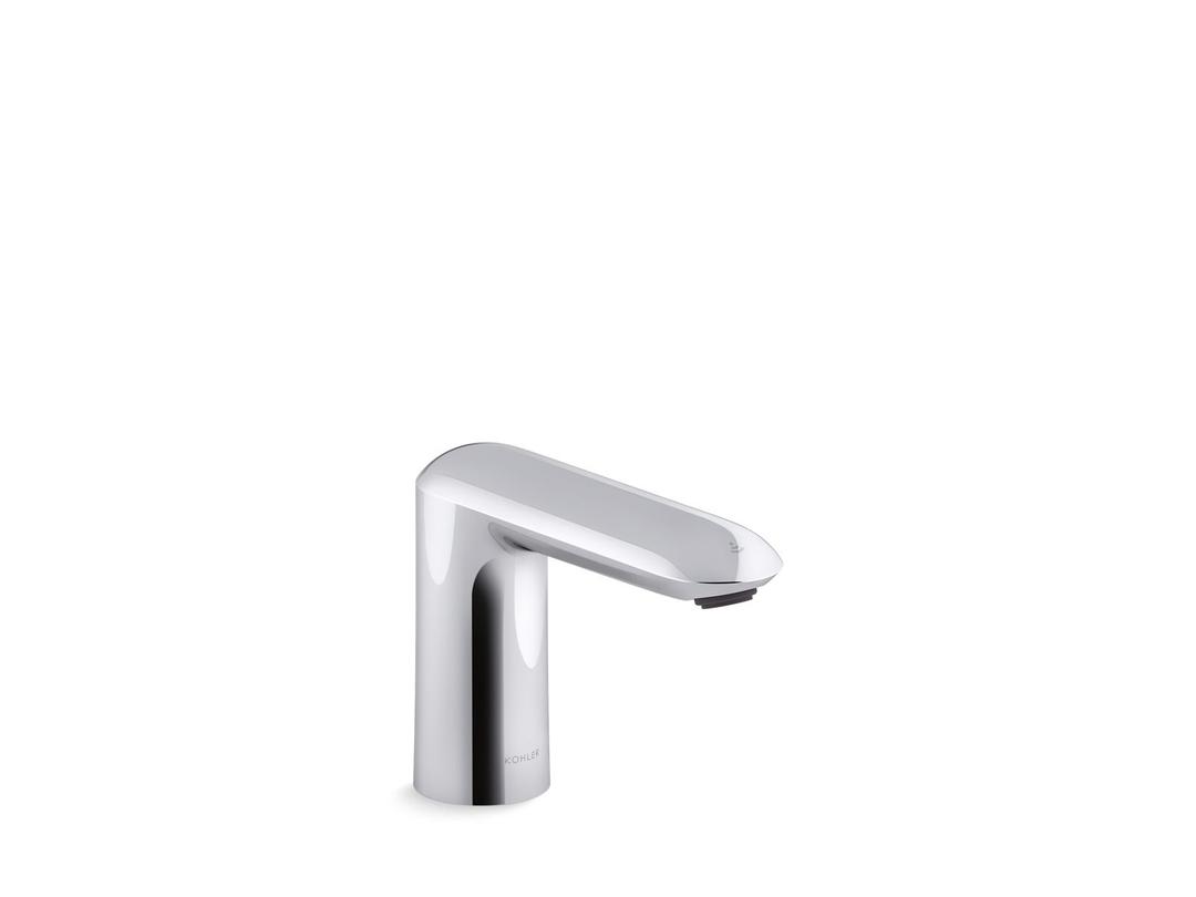 Kumin Touchless faucet with Kinesis sensor technology and temperature mixer, AC-powered by Kohler