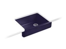 Kohler Whitehaven Farmhouse Sink | 29-1/2 Inch | Single Bowl | Short Apron - Indigo Blue - image 4