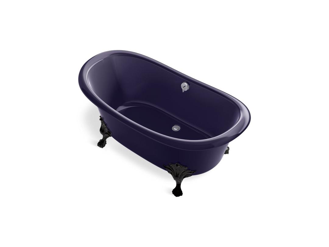 ArtifactsE 66-1/8'' x 32-1/2'' freestanding bath with Indigo Blue exterior by Kohler