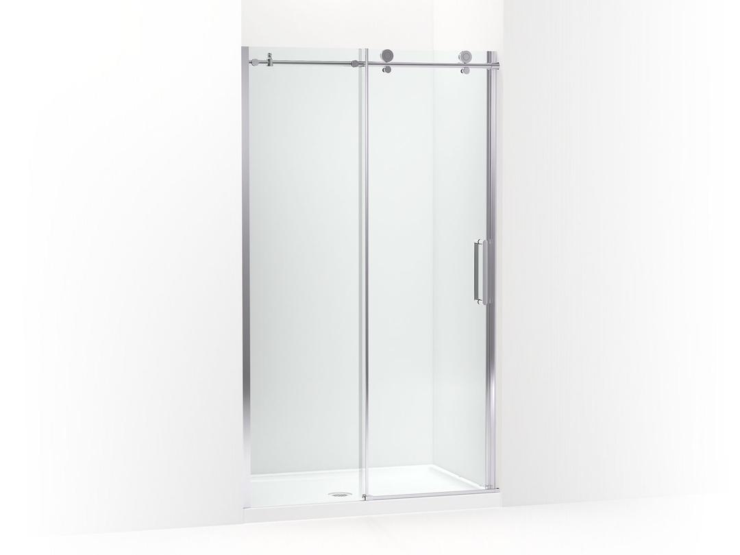 Composed Sliding shower door, 78'' H x 56-1/8 - 59-7/8'' W, with 3/8'' thick Crystal Clear glass by Kohler