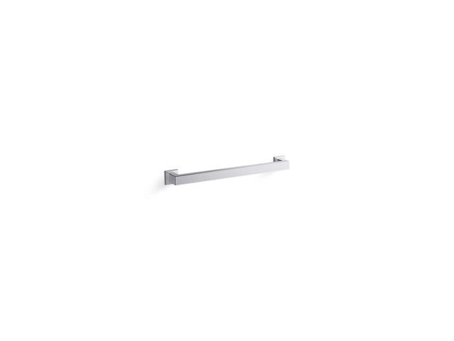 Square 18'' grab bar - Vibrant Brushed Moderne Brass