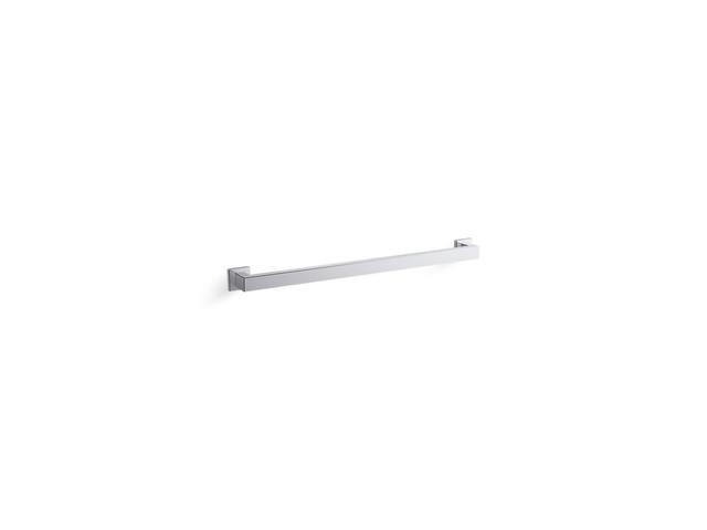 Square 24'' grab bar - Vibrant Brushed Moderne Brass