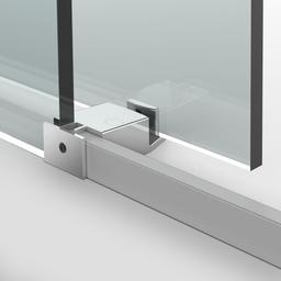 Composed Sliding shower door, 78'' H x 56-1/8 - 59-7/8'' W, with 3/8'' thick Crystal Clear glass - image 8