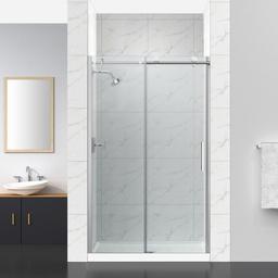 Composed Sliding shower door, 78'' H x 56-1/8 - 59-7/8'' W, with 3/8'' thick Crystal Clear glass - image 6