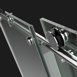Composed Sliding shower door, 78'' H x 56-1/8 - 59-7/8'' W, with 3/8'' thick Crystal Clear glass - image 11