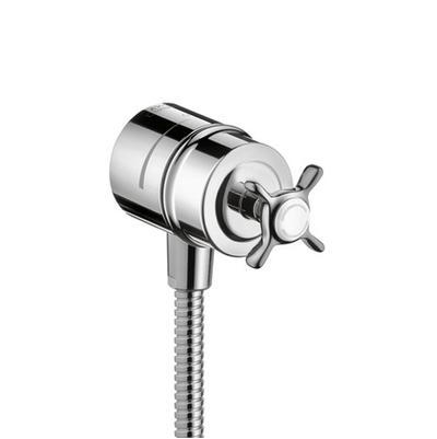 AXOR Montreux Wall Outlet with Check Valves and Volume Control, Cross Handle in Chrome by Axor