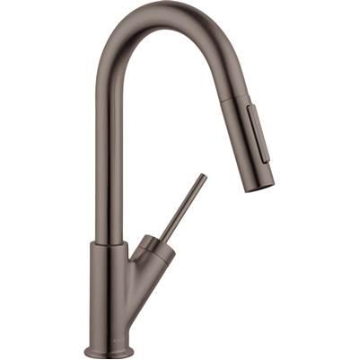 AXOR Starck Prep Kitchen Faucet 2-Spray Pull-Down, 1.75 GPM in Brushed Black Chrome by Axor