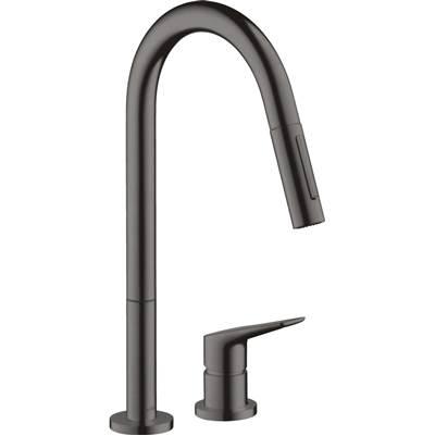 AXOR Citterio M 2-Hole Single-Handle Kitchen Faucet 2-Spray Pull-Down, 1.75 GPM in Brushed Black Chrome by Axor