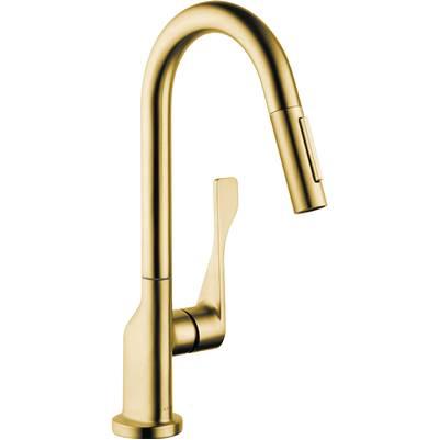 AXOR Citterio Prep Kitchen Faucet 2-Spray Pull-Down, 1.75 GPM in Brushed Gold Optic by Axor