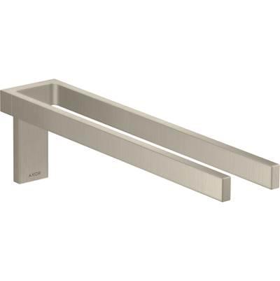 AXOR Universal Rectangular Towel Holder Twin-Handle in Brushed Nickel by Axor