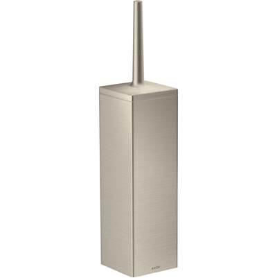 AXOR Universal Rectangular Toilet Brush Holder, Wall-Mounted in Brushed Nickel by Axor