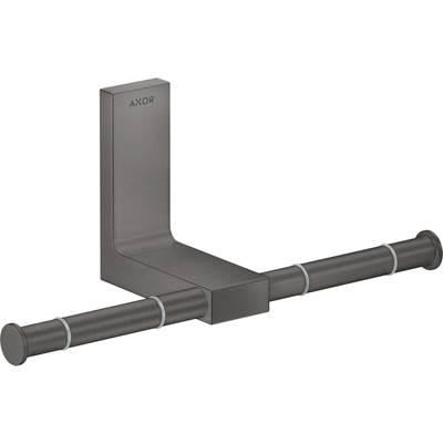 AXOR Universal Rectangular Toilet Paper Holder Double in Brushed Black Chrome by Axor