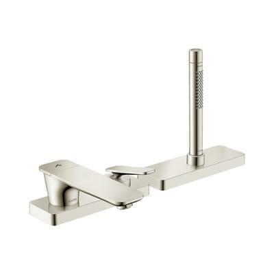 AXOR Citterio C 3-Hole Roman Tub Set Trim with 1.75 GPM Handshower and Sbox in Polished Nickel by Axor