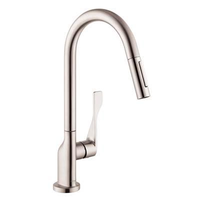 AXOR Citterio HighArc Kitchen Faucet 2-Spray Pull-Down, 1.5 GPM in Steel Optic by Axor