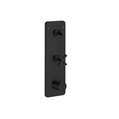 AXOR Citterio E Thermostatic Module Trim 15'' x 5'' for 2 Functions in Matte Black by Axor