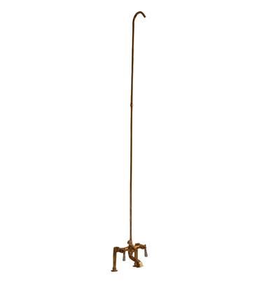 Elephant Spout, 6'' Mounts, Riser, Lvr Hdle, Polish Brass