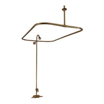 Converto Shower w/54'' Rect Rod , Code Spout, Polished Brass by Barclay