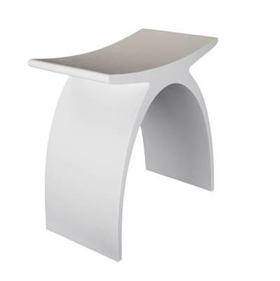 BARstone Shower Stool, Matte white by Barclay