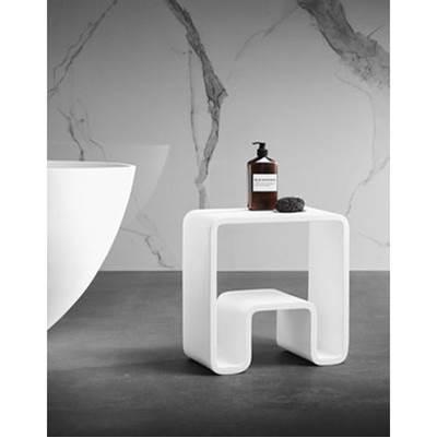 BARstone Shower Stool Rectangular Matt White by Barclay
