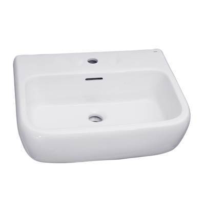Metropolitan 600 Ped Lav Basin 1-Hole, White by Barclay