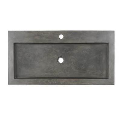Barclay Gentry Rect Above Counter W/ 1 Faucet Hole - Dusk Gray by Barclay