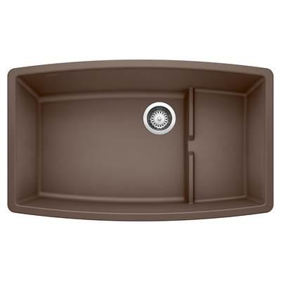 Performa Cascade SILGRANIT 32'' Single Bowl Undermount Kitchen Sink with Colander - Cafe