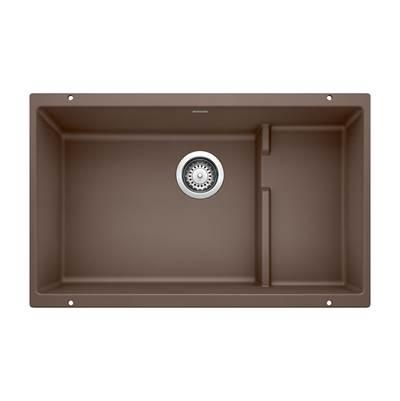 Precis Cascade SILGRANIT 29'' Single Bowl Undermount Kitchen Sink with Colander - Cafe