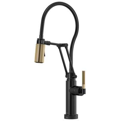 Litze SmartTouch Articulating Kitchen Faucet With Finished Hose