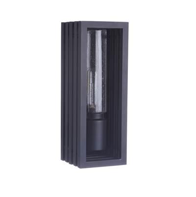 Carmel 1 Light Small Outdoor Wall Lantern in Textured Black by Craftmade