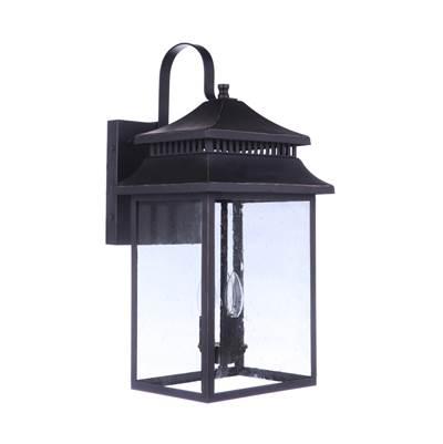 Crossbend 3 Light Extra Large Outdoor Wall Lantern in Dark Bronze Gilded by Craftmade
