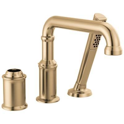 BroderickE Three Hole Roman Tub Trim with Hand Shower - Less Handle by Delta Faucet