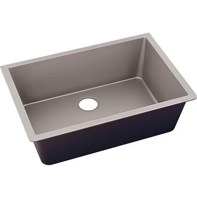 Elkay Quartz Luxe 33'' x 18-7/16'' x 9-7/16'' Single Bowl Undermount Sink Silvermist