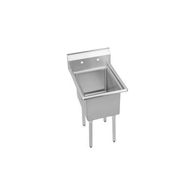 1 Compartment Sink, 29X30 OA, 24X24 Bowl, 14 Deep, No DBs, SS Legs, 16 GA 300 Series SS, NSF by Elkay