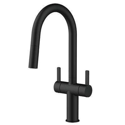 Amalfi 2H Pull-Down Kitchen Faucet w/ SnapBack Retraction 1.75gpm Satin Black by Gerber Plumbing