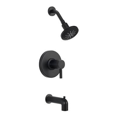 Amalfi 1H Tub & Shower Trim Kit w/ Diverter on Spout & Treysta Cartridge 1.75gpm Satin Black