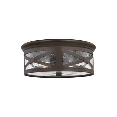 Lakeview Two Light Flush Mount Antique Bronze by Generation Lighting