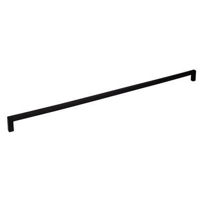 448 mm Center-to-Center Matte Black Square Stanton Cabinet Bar Pull by Hardware Resources