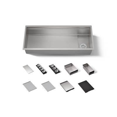 45-3/4'' undermount single-bowl workstation kitchen sink by Kohler