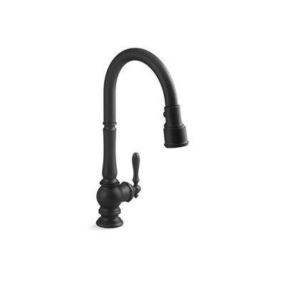 Artifacts Pull-down kitchen sink faucet with three-function sprayhead by Kohler