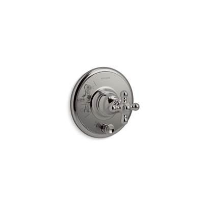 Artifacts Rite-Temp valve trim with push-button diverter and cross handle by Kohler