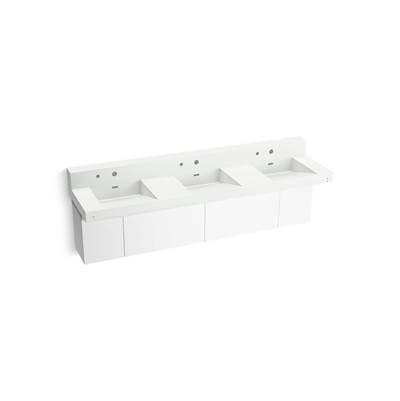 ConstellationE 90'' wall-mount basin lavatory system with backsplash by Kohler